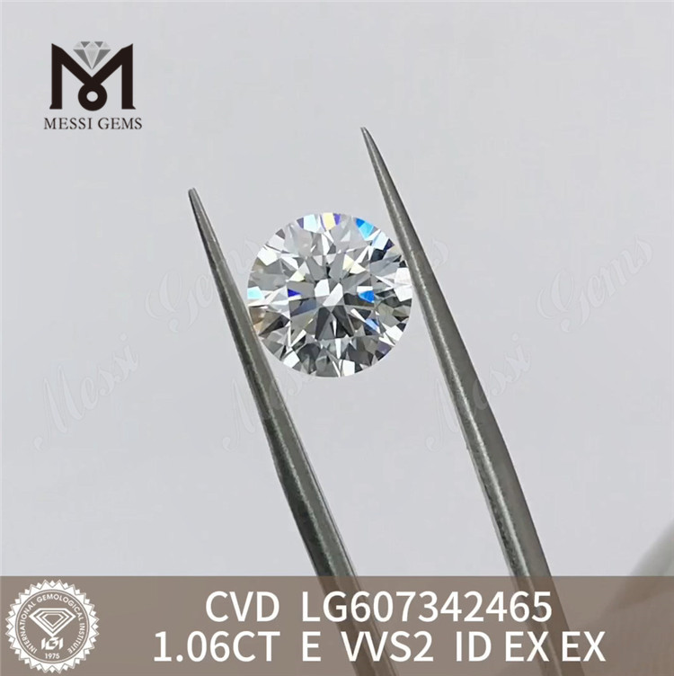 1.06CT CVD E VVS2 precio de diamante cultivado en laboratorio de 1 quilate para B2B 丨Messigems LG607342465 