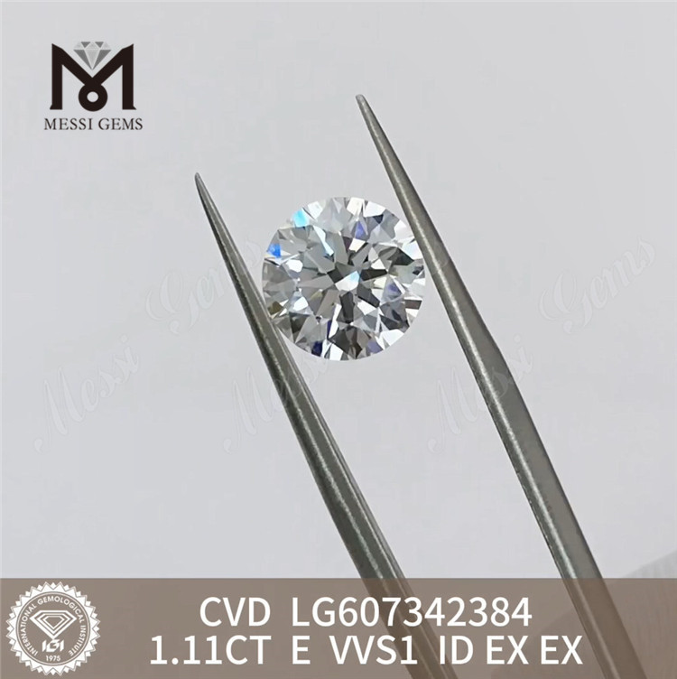 1.11CT E VVS1 ID costo de diamante CVD cultivado en laboratorio de 1 quilate para compras al por mayor 丨Messigems LG607342384