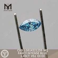 1.45CT MQ FANCY INTENSE BLUE VS1 diamantes cvd a la venta CVD LG614321259 丨Messigems