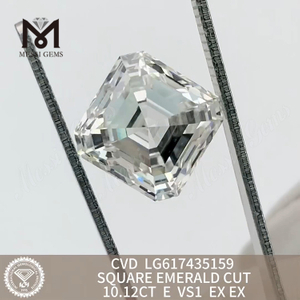 10.12CT E VS1 CORTE ESMERALDA CUADRADA comprar diamante cvd Inversión de calidad 丨Messigems CVD LG617435159