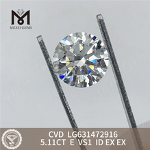 5.11CT E VS1 ID CVD porcelana de diamante cultivada en laboratorio LG631472916 丨Messigems 