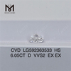 6.05CT D VVS2 EX EX CVD Diamonds HS Su socio para reventa a granel CVD LG592363533 丨Messigems