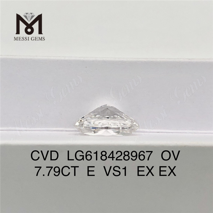 7.79CT E VS1 OV diamantes de laboratorio hechos por el hombre 丨Messigems CVD LG618428967