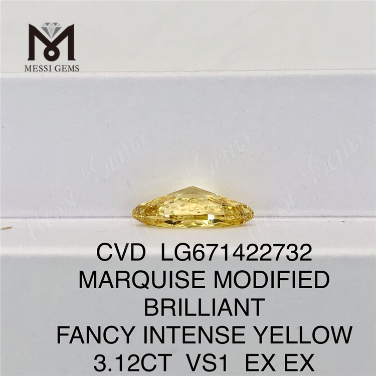 3.12CT marquesa laboratorio amarillo diamantes cultivados vs1 ex cvd lg671422732 