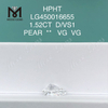 1,52 quilates D/VS1 PEAR CUT diamantes de laboratorio VG