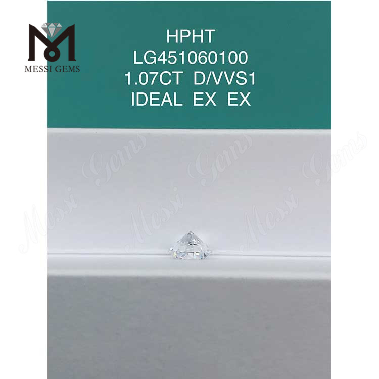 1,07 quilates D VVS2 Diamantes de laboratorio de grado de corte BRILLANTE IDEAL redondos HPHT