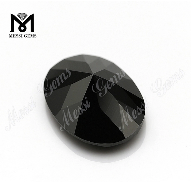 Moissanite negro de forma ovalada 8x10mm piedras sueltas de moissanite precio de fábrica gemas en stock