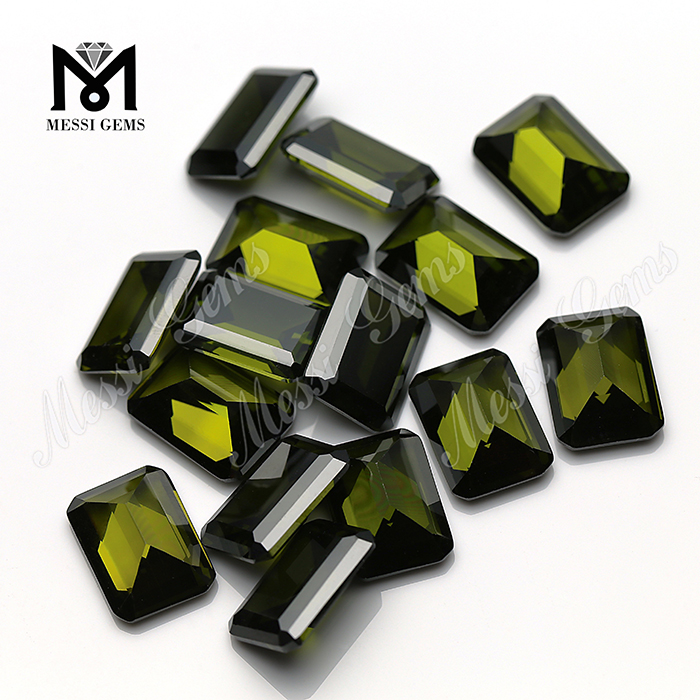suelta profunda oliva 18 * 13 piedras preciosas verdes gemas cúbicas al por mayor