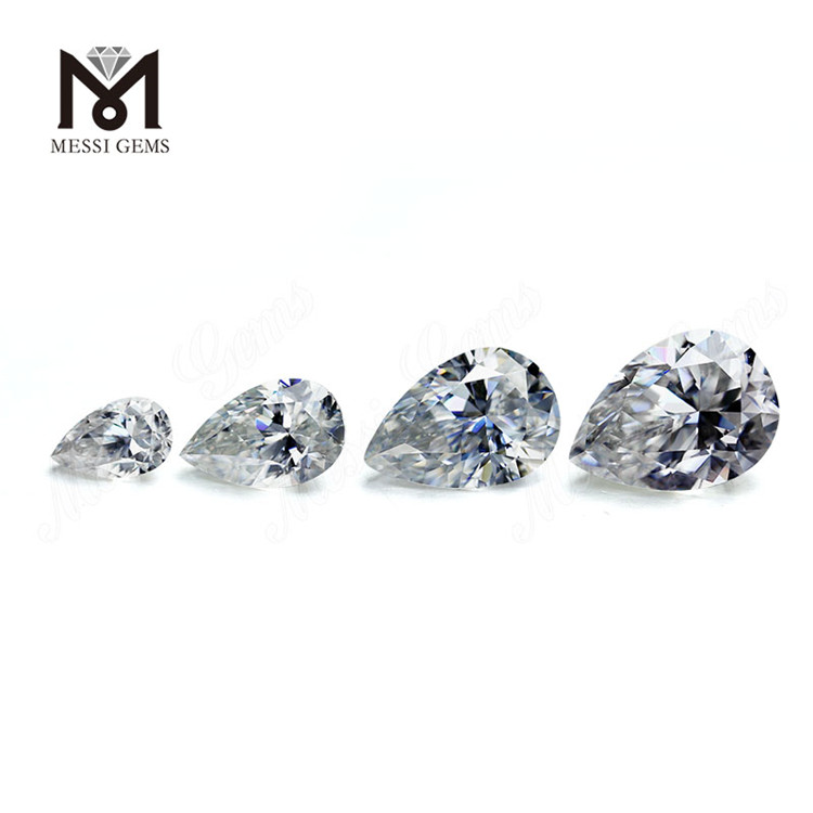 PS Corte 10 * 12 mm color blanco precio de fábrica Moissanite sintético