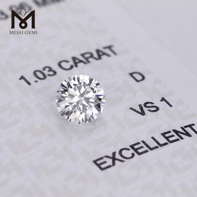 1.03CT D VS1 IGI sintético por quilate precio fábrica stock laboratorio grwon HPHT CVD diamante