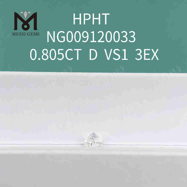 0,805 quilates D VS1 redondo blanco laboratorio hecho diamante 3EX diamantes sintéticos sueltos