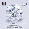 0.805CT VVS1 diamante suelto redondo hecho en laboratorio 3EX D