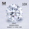 0.865CT RD blanco VVS2 3EX diamantes producidos en laboratorio
