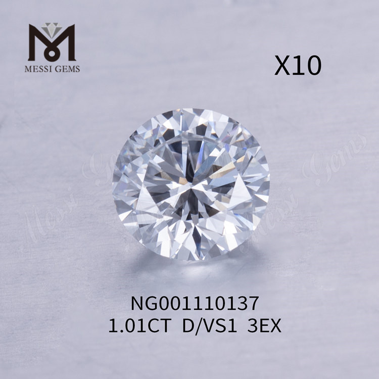 1.01ct VS1 D EX REDONDO BRILLANTE mejores diamantes cultivados en laboratorio en línea
