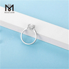 Messi Jewelry 925 anillos de plata de moissanita clásica de plata esterlina