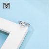 Fabricante de anillos de precio de fábrica de Wuzhou Anillo de plata de ley 925 Anillo de diamante de moissanita de 1 quilate