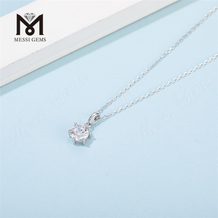 Colgante Messi Gems diseño clásico collar de plata 925 para mujer