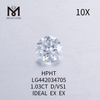 1,03 quilates D VS1 IDEAL EX EX Diamantes hechos por humanos redondos