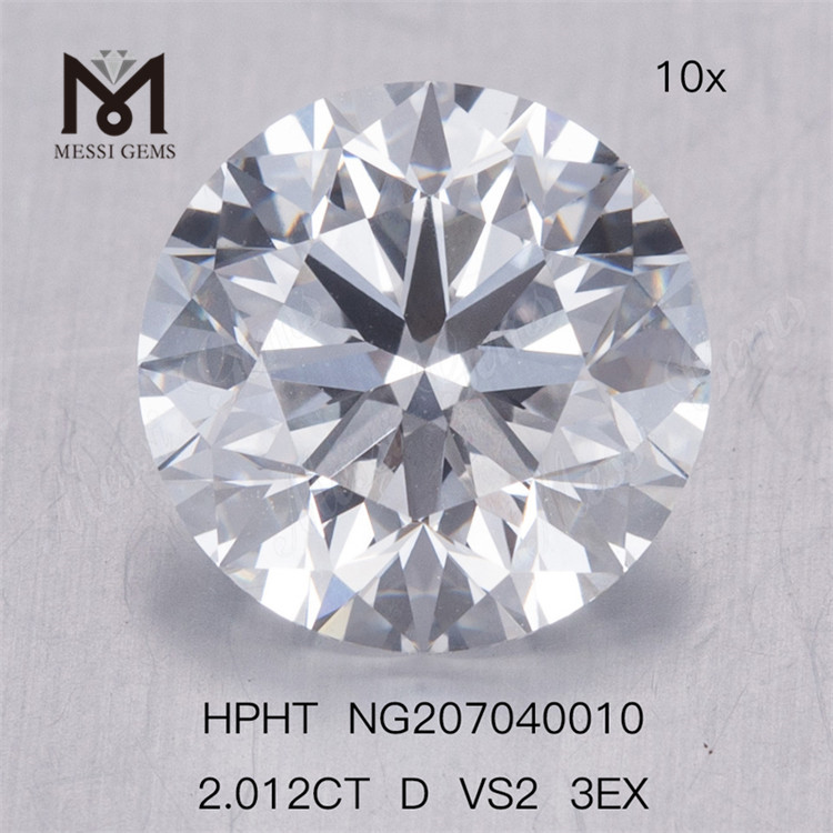 Diamante de laboratorio redondo 2.012CT D VS2 3EX