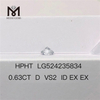 0.63CT D VS2 ID EX EX Diamantes de laboratorio Diamante de laboratorio HPHT 