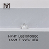 1.55ct F vvs diamante de laboratorio suelto redondo 3EX diamante de laboratorio HPHT precio al por mayor