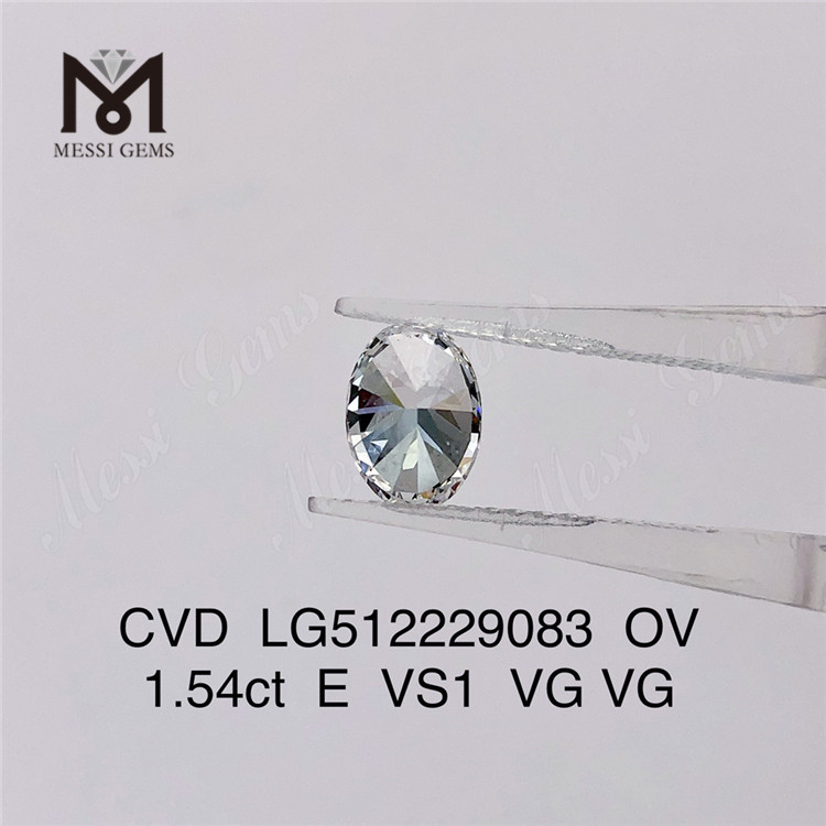 Diamante cvd suelto E de 1,54 ct frente a diamantes hechos por el hombre sueltos ov en oferta