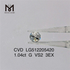 1.04ct G mejor venta de diamantes de laboratorio cvd sueltos vs precio de fábrica de diamantes de laboratorio redondos 3EX
