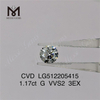 1.17ct G rd cvd lab diamond 3EX vvs precio de fábrica de diamantes hechos por el hombre barato