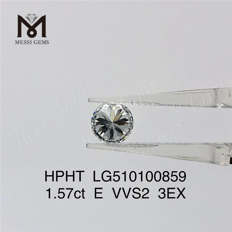 Diamante de laboratorio hpht redondo E vvs de 1,57 quilates Diamante de laboratorio 3EX en oferta