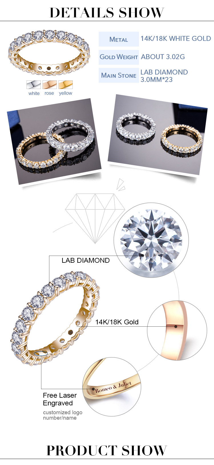 anillo de diamantes hecho por el hombre