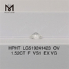 Diamantes de laboratorio F VS1 EX VG OV HPHT de 1,52 quilates