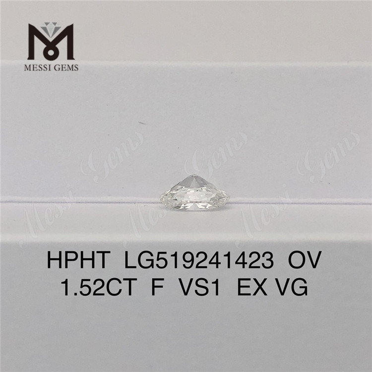 Diamantes de laboratorio F VS1 EX VG OV HPHT de 1,52 quilates