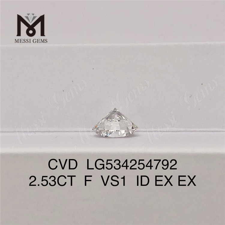 2.53CT F VS diamante de laboratorio suelto al por mayor Diamantes cultivados en laboratorio con forma RD de 2.5 quilates a la venta