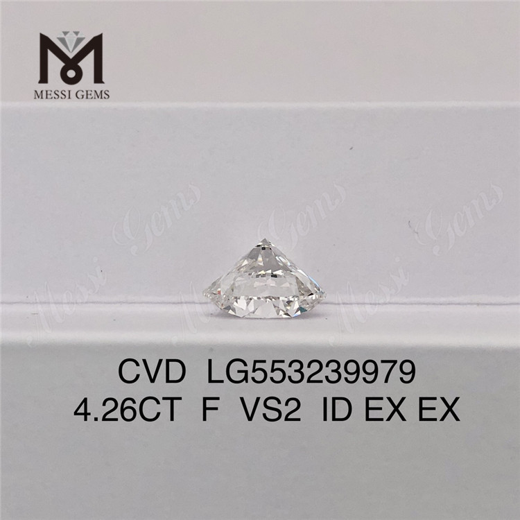 4.26CT F VS2 ID EX EX diamante de laboratorio RD diamante cultivado en laboratorio CVD