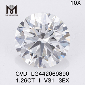 1.26CT I VS1 3EX diamante cultivado en laboratorio Diamante cultivado en laboratorio de 1.25 quilates precio al por mayor