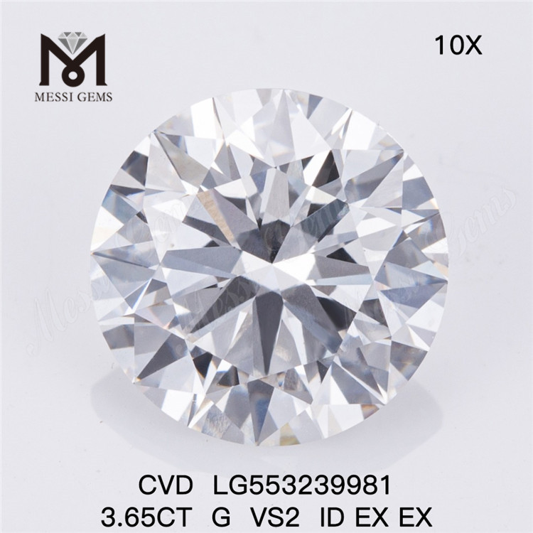 3.65CT G VS2 ID EX EX diamante cultivado en laboratorio fabricante de diamantes de laboratorio de alta calidad