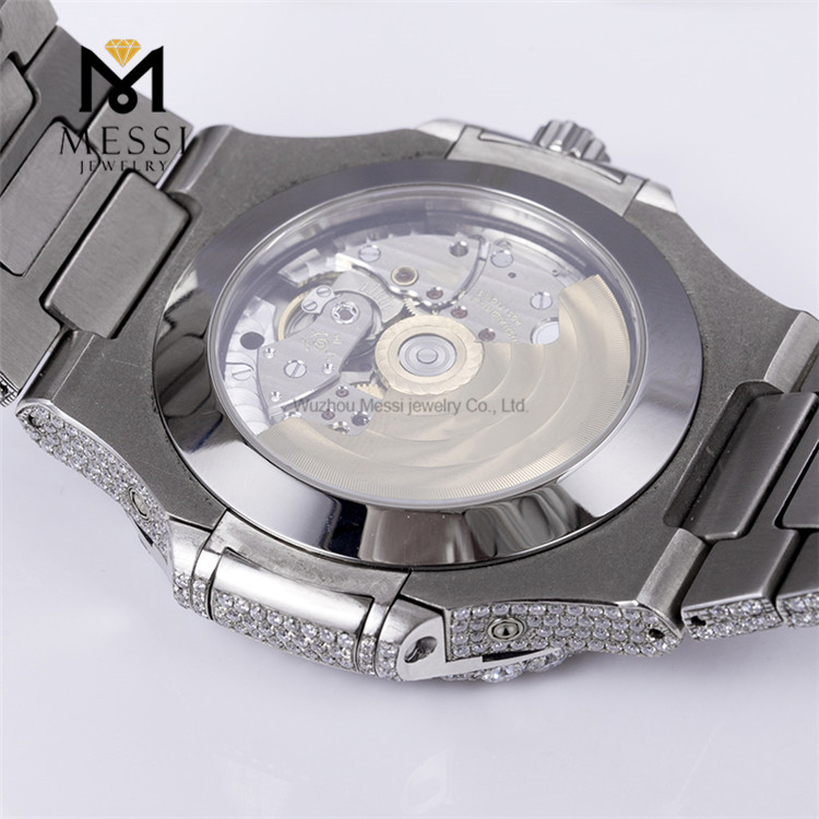 reloj mecánico automático moissanite para hombre