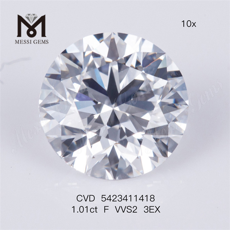 Diamante cultivado en laboratorio de 1,01 quilates Precio F VVS2 3EX Diamantes sueltos cultivados creados en laboratorio a la venta