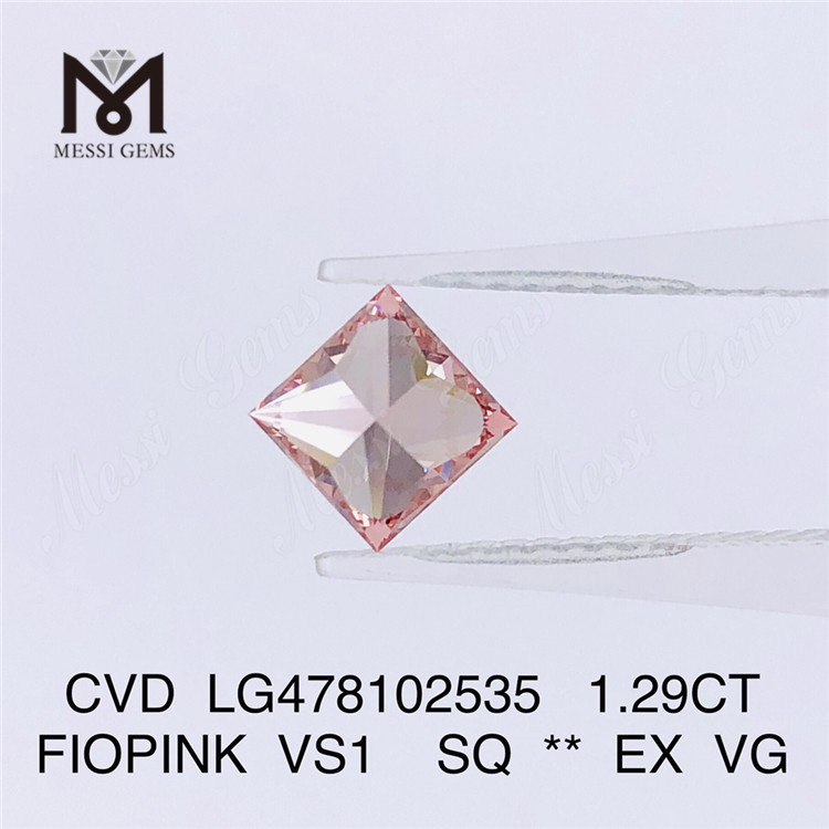 1.29CT FIOPINK VS1 diamantes creados en laboratorio al por mayor CVD LG478102535