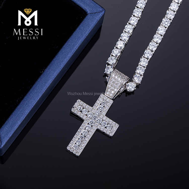 joyería personalizada para hombre helado collar jcross helado barato
