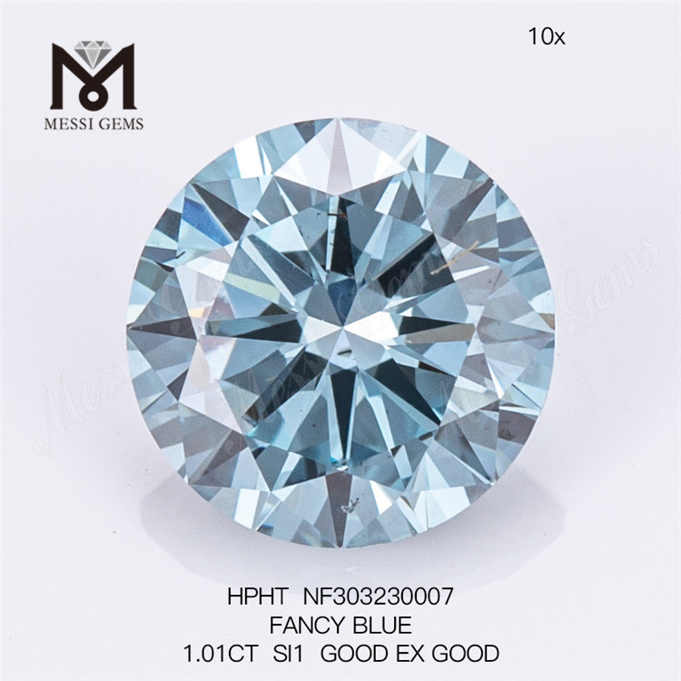 1.01CT FANCY BLUE SI1 GOOD EX GOOD precio al por mayor diamante de laboratorio HPHT NF303230007 
