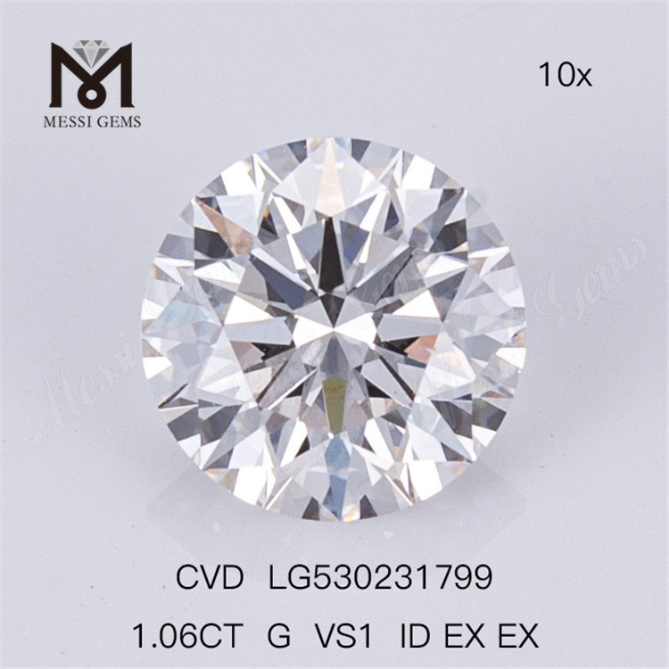 1.06ct G VS Diamantes sintéticos sueltos Ronnd Cvd Diamond Wholesale