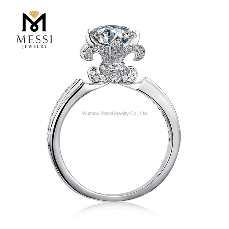 anillos de moda joyería DEF moissanite 925 anillo de plata esterlina