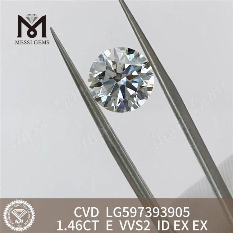 Diamante cvd cultivado en laboratorio de 1,46 CT E VVS2 ID EX EX para diseños impresionantes LG597393905 