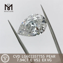 7.94CT E VS1 EX VG PEAR diamantes cvd a la venta Brillo económico para joyeros 丨Messigems LG602357755