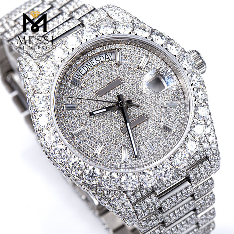 Reloj Sparkling Brilliance VVS Moissanite con diamantes de primera calidad