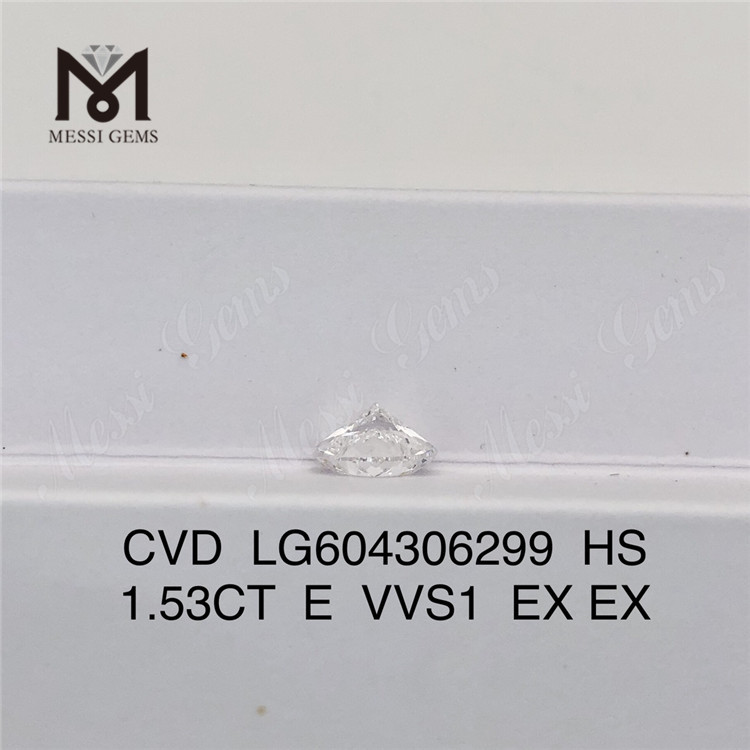 1.53CT E VVS1 HS diamante cvd cultivado en laboratorio Excelencia mayorista 丨Messigems LG604306299 