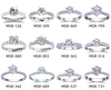 Anillo de bodas de compromiso de 14 quilates Anillos de diamantes IGI para mujer