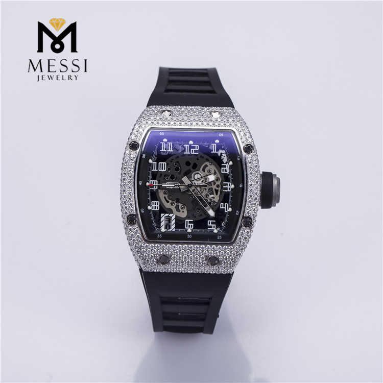 Probador de pase de reloj Moissanite barato hecho a mano personalizado D VVS