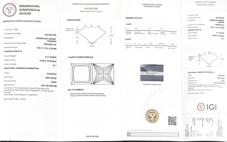 Diamantes diseñados en laboratorio vs1